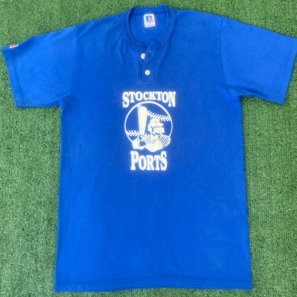 Rare VTG 80’s Stockton Ports Russell Athletic MILB Baseball T-Shirt Mens Small
